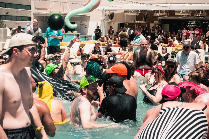 Punk Rock Bowling's infamous pool pit in 2024.